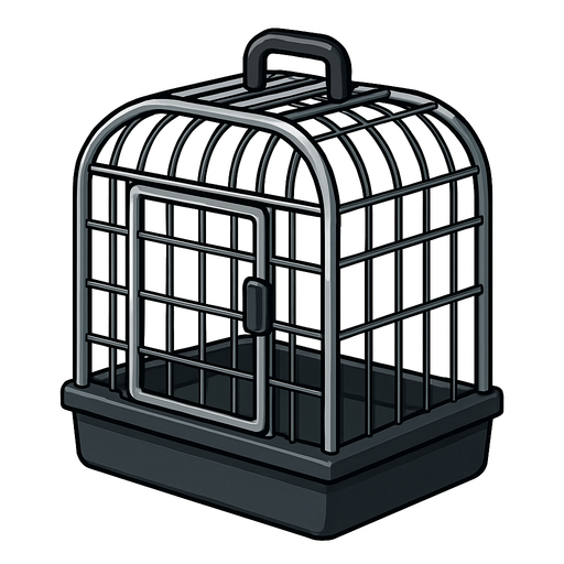cat cage black.
2dNo backgraund,No shadows,Game assest