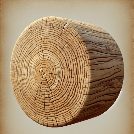 raw piece of wood.
Single Game Texture.  In-Game asset.  2d.  Blank background.  High contrast.  No shadows