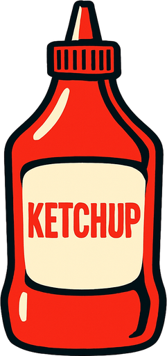 ketchup.
2d.  High contrast.  No shadows