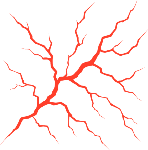 red electricity.
In-Game asset.  2d.  High contrast.  No shadows