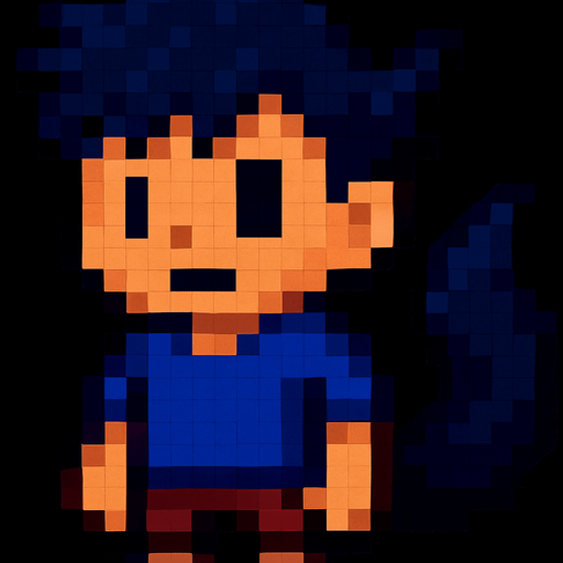 Cola de lobo, pixelart