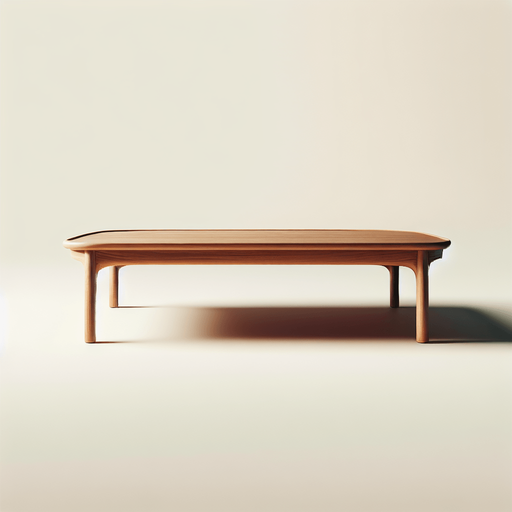 simple coffee table front view.