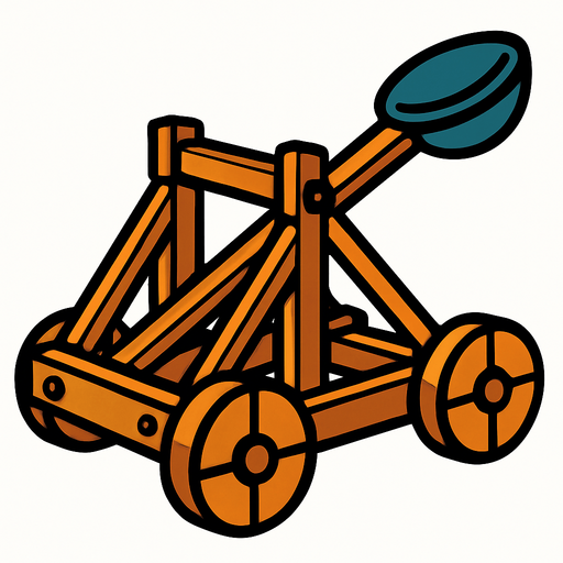 catapult.
In-Game asset.  2d.  High contrast.  No shadows