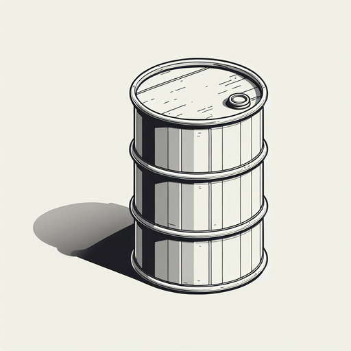 oil barrel.
Single Game Texture. In-Game asset. 2d. Blank background. High contrast. No shadows.