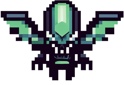 replace green areas for white color. make it bigger and scarier.