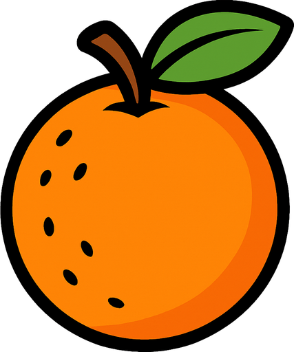 Orange.
In-Game asset.  2d.  High contrast.  No shadows