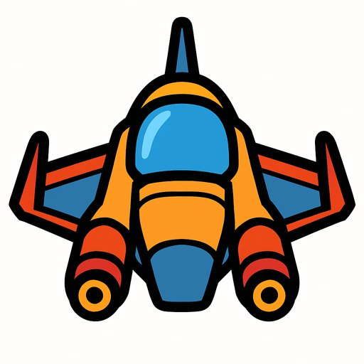 uzay gemisi.
In-Game asset.  2d.  High contrast.  No shadows