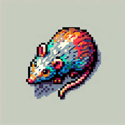 top down view, rat game sprite
no background
