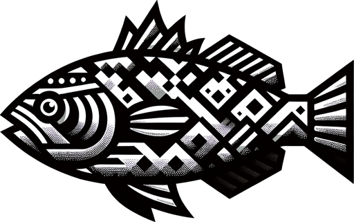 fish.
Single Game Texture.  In-Game asset.  2d.  Blank background.  High contrast.  No shadows