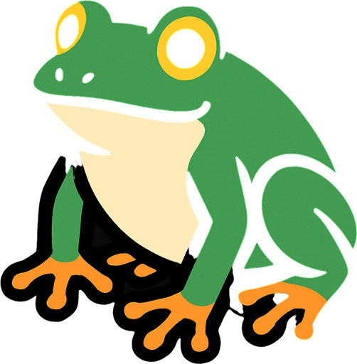 Frog.
In-Game asset.  2d.  High contrast.  No shadows