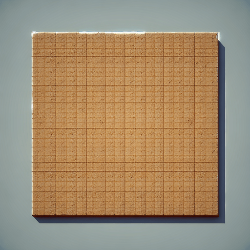 simple straight square light brown soil.
Zenith view. Video game style. High definition.