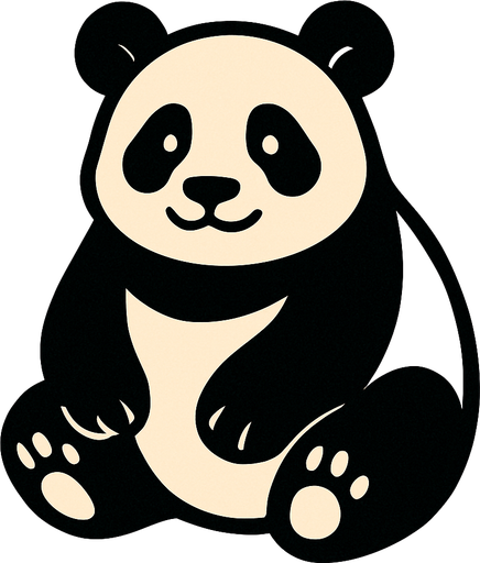 Panda.
In-Game asset.  2d.  High contrast.  No shadows