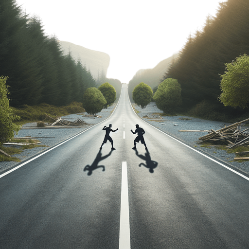 boş bir yol.
kavga için ideal boş bir yol arkaplanı