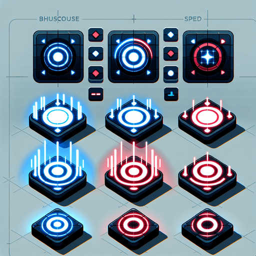 Design: Square or circular glowing pads that react when hit.

Effect: A pulse effect when the ball lands perfectly.

Variations: Different colors per beat type (e.g., blue for normal, red for speed boosts)..
Single Game Texture.  In-Game asset.  2d.  Blank background.  High contrast.  No shadows