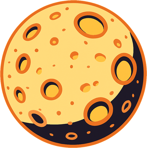 moon.
In-Game asset.  2d.  High contrast.  No shadows