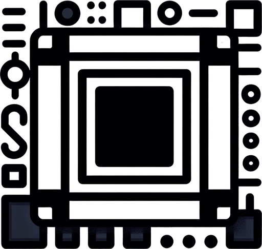 Black square with white outline.
Single Game Texture. In-Game asset. 2d. Blank background. High contrast. No shadows.