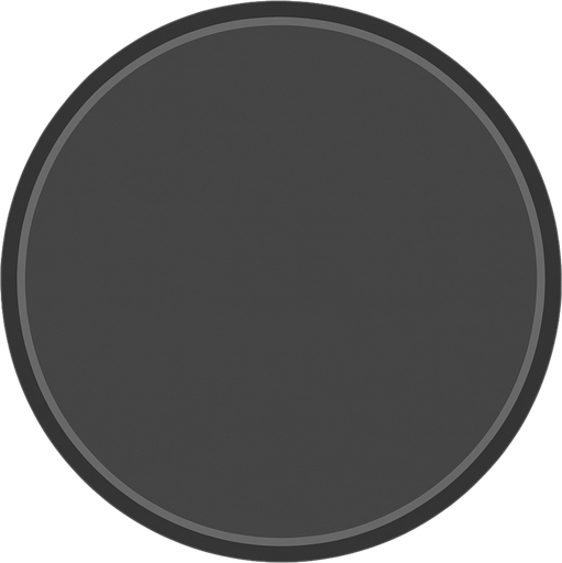 mostly transparent grey circle.
In-Game asset.  2d.  High contrast.  No shadows