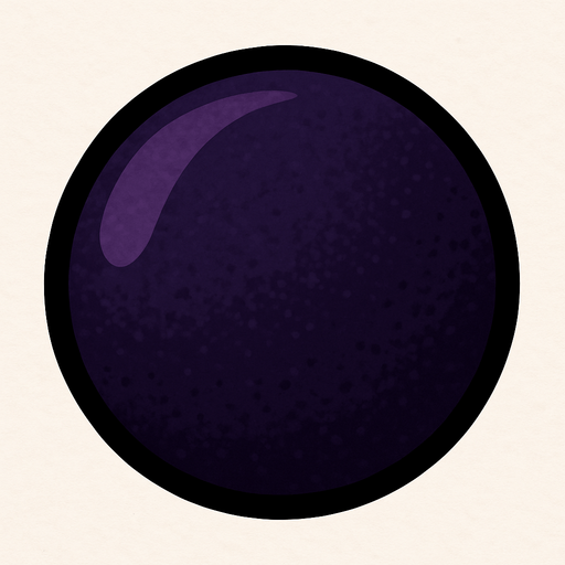 Dark ball.
In-Game asset.  2d.  High contrast.  No shadows