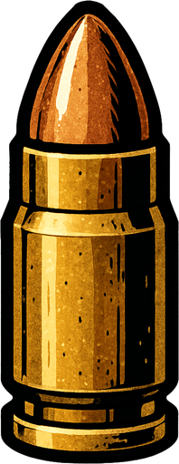 Bala realista.
In-Game asset.  2d.  High contrast.  No shadows
