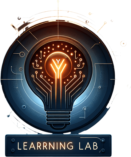 Background: A deep, dark blue gradient (or similar dark tone) to ensure the text and design elements pop out. This gives a modern, professional feel.
Main Title (XYZ Learning Lab): Use bold, sans-serif typography, similar to the logo you've provided. The "XYZ" should be prominent and large, with "Learning Lab" directly underneath, smaller but still clear.
Lightbulb Icon: Feature the glowing lightbulb icon as a central design element. This could either be centered below the text or subtly incorporated as a background element, with the glowing effect extending outward to add vibrancy and creativity.
Accent Design: Include thin, minimalistic lines or geometric shapes around the edges to enhance the professional and innovative feel. Perhaps some abstract lines mimicking circuit boards, representing learning or innovation.
Color Palette: Stick to the dark background with white, gray, and orange highlights like the glowing bulb for consistency..
Background: A deep, dark blue gradient (or similar dark tone) to ensure the text and design elements pop out. This gives a modern, professional feel.
Main Title (XYZ Learning Lab): Use bold, sans-serif typography, similar to the logo you've provided. The "XYZ" should be prominent and large, with "Learning Lab" directly underneath, smaller but still clear.
Lightbulb Icon: Feature the glowing lightbulb icon as a central design element. This could either be centered below the text or subtly incorporated as a background element, with the glowing effect extending outward to add vibrancy and creativity.
Accent Design: Include thin, minimalistic lines or geometric shapes around the edges to enhance the professional and innovative feel. Perhaps some abstract lines mimicking circuit boards, representing learning or innovation.
Color Palette: Stick to the dark background with white, gray, and orange highlights like the glowing bulb for consistency.