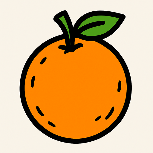 orange.
In-Game asset.  2d.  High contrast.  No shadows