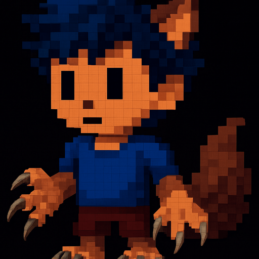 Garras de lobo, pixelart