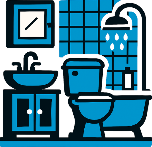 bathrom.
In-Game asset.  2d.  High contrast.  No shadows