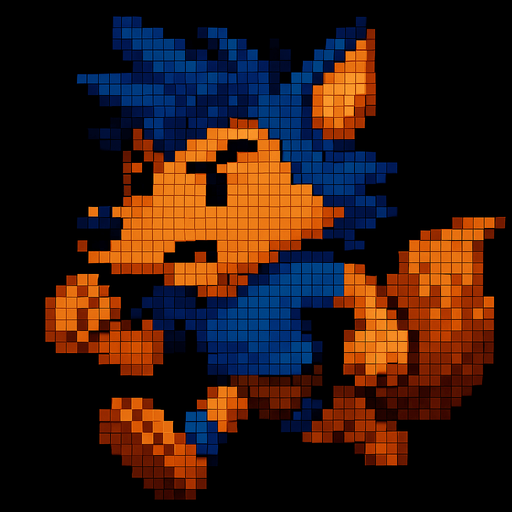 Corriendo, pixelart