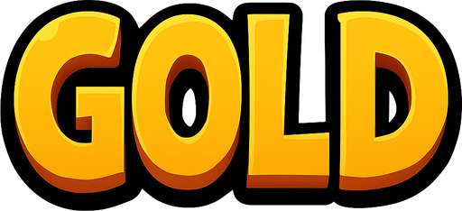 GOLD.
In-Game asset.  2d.  High contrast.  No shadows