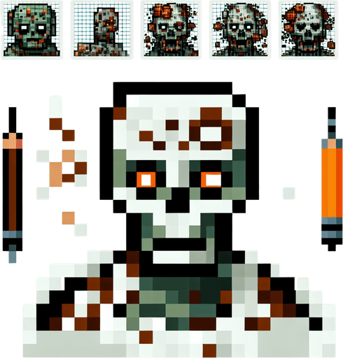 minecraft zombi.
Single Game Texture.  In-Game asset.  2d.  Blank background.  High contrast.  No shadows