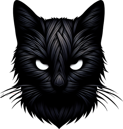 2d siyah bir kedi olmalı.
Single Game Texture.  In-Game asset.  2d.  Blank background.  High contrast.  No shadows