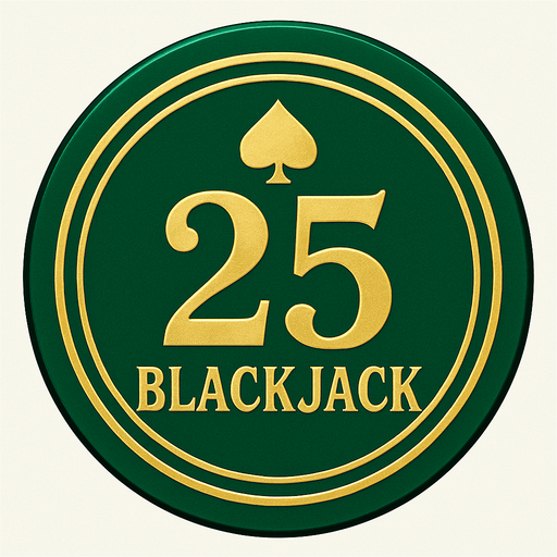 "Crea un asset para una ficha de casino de $25 para Blackjack.
Color Principal: Verde esmeralda brillante o un verde bosque profundo.
Borde/Detalles: Dos o tres franjas finas en un color que contraste, como blanco o dorado.
Valor: El número '25' grande y claro en el centro, en dorado o blanco, con una tipografía de casino.
Estilo: Lujoso, distintivo, coherente con 'La Tentación Dorada'.".
In-Game asset.  2d.  High contrast.  No shadows