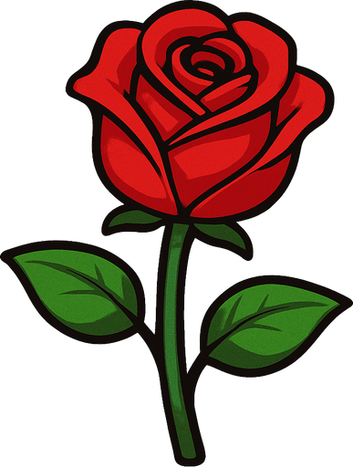 2d side scroller rose fresh rose flower.
In-Game asset.  2d.  High contrast.  No shadows