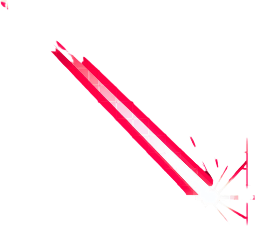 Red laser.
Single Game Texture.  In-Game asset.  2d.  Blank background.  High contrast.  No shadows