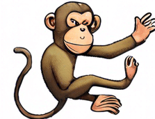 May you turn the monkey so it can seen from front?