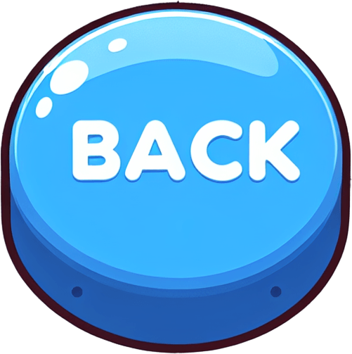 Back button.
Single Game Texture. In-Game asset. 2d. Blank background. High contrast. No shadows.