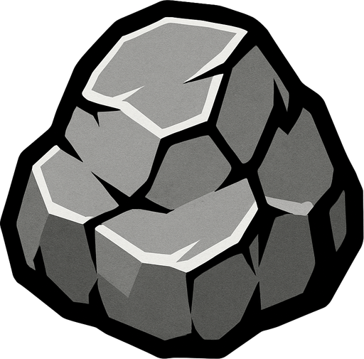 Taş tasarla grey.
In-Game asset.  2d.  High contrast.  No shadows