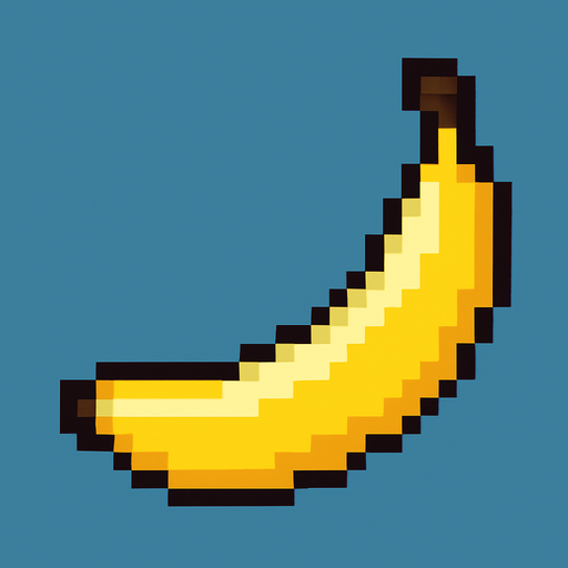 make pixel art 2d banana.
In-Game asset.  2d.  High contrast.  No shadows