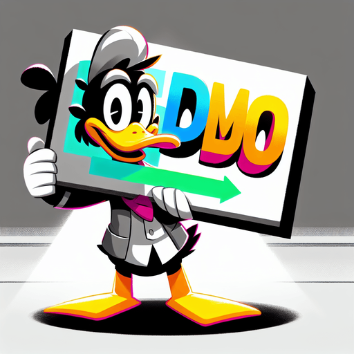 duck holding a sign written "combo".
Single Game Texture. In-Game asset. 2d. Blank background. High contrast. No shadows. duck holding a sign written "combo". Cartoon.