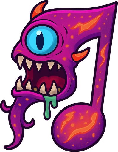 MÜZİK NOTASI ŞEKLİNDE BİR UZAYLI CANAVAR ÇİZ AMA BU KARAKTER VE İSMİ Quasar ONA GÖRE TASARLA. AYAKSIZ. dONT WRİTE TEXT İN TO İMAGE. NO BLACK..
In-Game asset.  2d.  High contrast.  No shadows