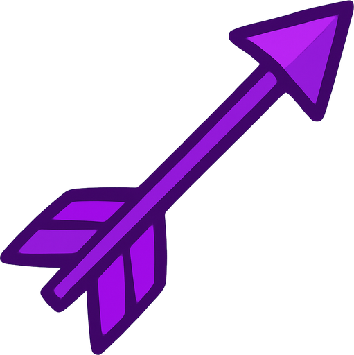 mor bir arrow.
In-Game asset.  2d.  High contrast.  No shadows