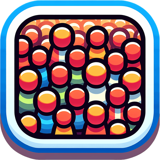 crowds button,2d,blank background,cartoon,square.
Single Game Texture.  In-Game asset.  2d.  Blank background.  High contrast.  No shadows