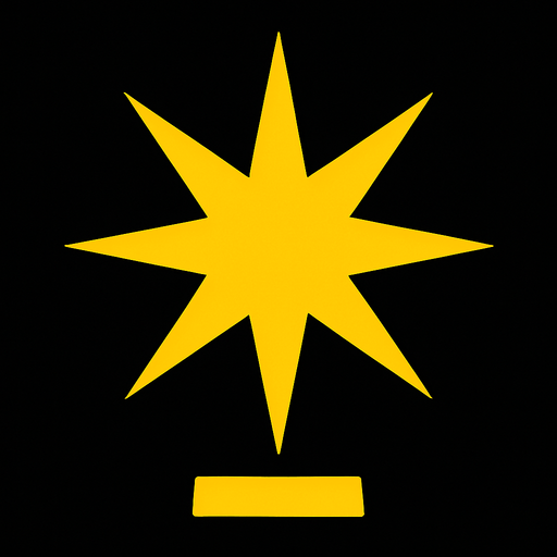 звездочка которая символизирует ритический удар над головой в игре.
In-Game asset.  2d.  High contrast.  No shadows