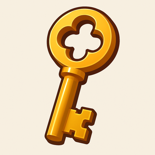 key.
In-Game asset.  High contrast.  No shadows. 3D