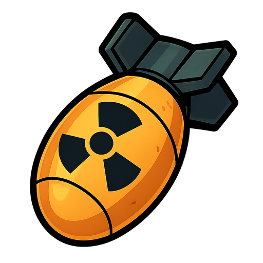 Nuke without any explosions.
Single Game Texture.  In-Game asset.  2d.  Blank background.  High contrast.  No shadows
