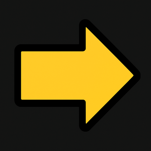 right arrow.
In-Game asset.  2d.  High contrast.  No shadows