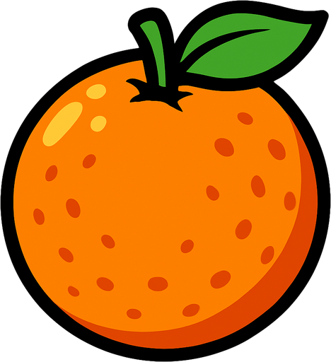 Orange.
In-Game asset.  2d.  High contrast.  No shadows