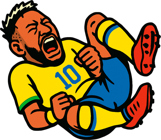 Rolling Neymar.
In-Game asset.  2d.  High contrast.  No shadows