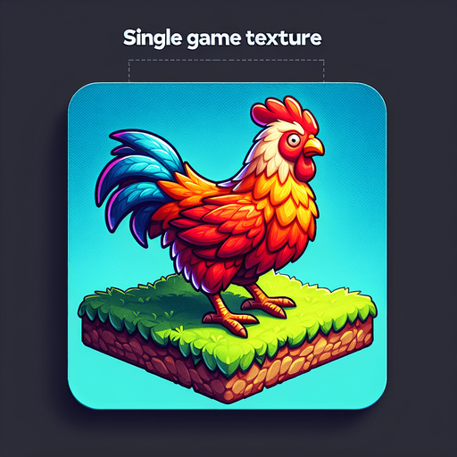 A chicken animal..
Single Game Texture. In-Game asset. 2d. Blank background. High contrast. No shadows.