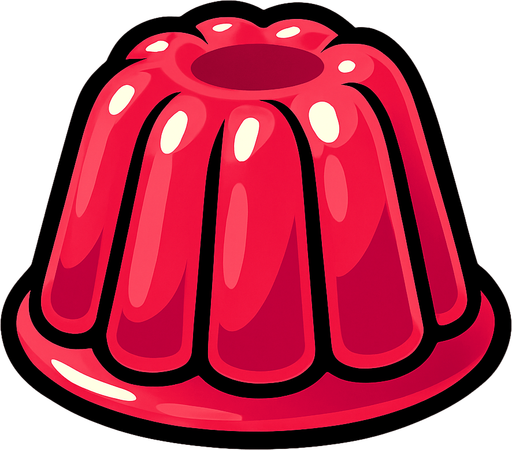 jelly.
In-Game asset.  2d.  High contrast.  No shadows